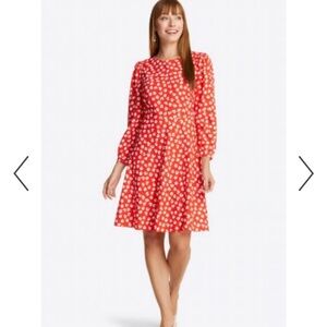 Draper James Fit & Flare Red Poppy Floral Dress Size 2
